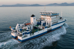 A bordo del buque oceanográfico Miguel Oliver 