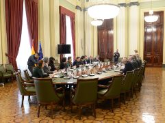 Hoy, en la sede de Ministerio 