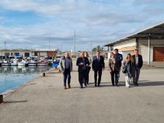 Hoy, en una visita al puerto de Vilanova i la Geltrú (Barcelona)  
