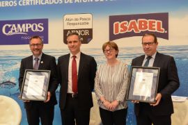 HOY, EN LA ENTREGA DE LAS PRIMERAS CERTIFICACIONES DE LA CADENA DE CUSTODIA APR DE AENOR A LAS MARCAS CONSERVERAS “ISABEL” Y “CAMPOS”