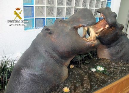 Operación RHINO. El SEPRONA de la Guardia Civil localiza cerca de doscientas piezas naturalizadas de especies animales protegidas, reguladas en el Convenio CITES. 