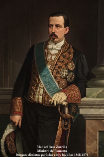 Manuel Ruiz Zorrilla. Ministro de Fomento (1871). Pintor Bernardo Blanco Pérez (Madrid, 1828-1876). Foto: Valentín Álvarez.