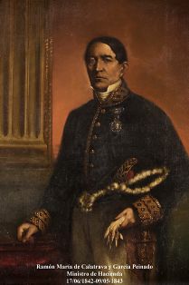 Ramón Mª Calatrava y García Peynado. Ministro de Hacienda (17-06-1842 a 09-05-1843). Pintor: Firma ilegible. Foto: Valentín Álvarez.