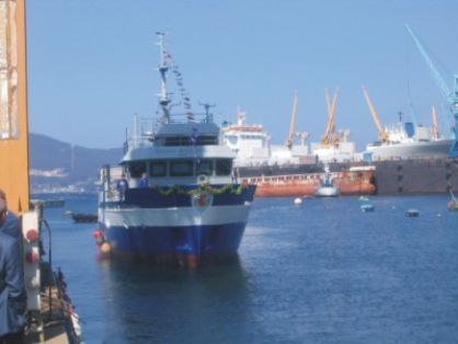 El buque el día de la botadura