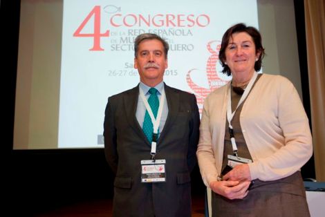 Carlos Larrañaga, Director Gral. de Ordenación Pesquera y Presidente de la Red Española de Mujeres en el Sector Pesquero, junto a Pilar Pereda, Directora Gral. de Pesca y Alimentación del Gobierno de Cantabria
