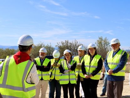 Hoy, durante su visita a las obras de modernización de regadíos en Viana (Navarra) 