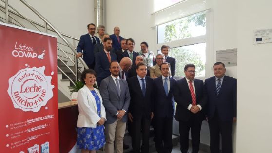 Hoy, en la visita a la Cooperativa Ganadera del Valle de los Pedroches (COVAP) 