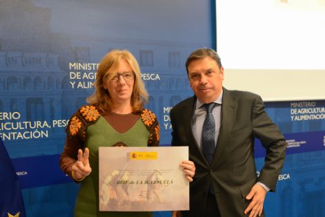 Hoy, en el acto de reconocimiento celebrado en la sede del Ministerio 
