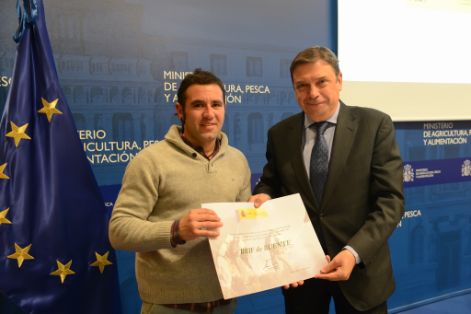 Hoy, en el acto de reconocimiento celebrado en la sede del Ministerio 