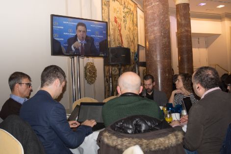 Hoy, en la presentación del director general de la Organización Internacional de la Viña y del Vino, en el Foro de la Nueva Economía