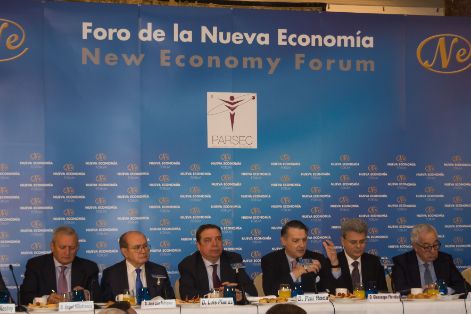 Hoy, en la presentación del director general de la Organización Internacional de la Viña y del Vino, en el Foro de la Nueva Economía