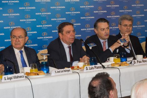 Hoy, en la presentación del director general de la Organización Internacional de la Viña y del Vino, en el Foro de la Nueva Economía