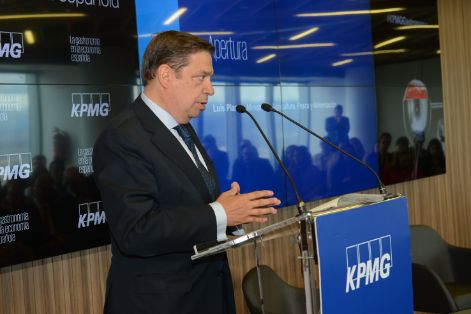 Hoy, en la presentación de un informe de KPMG sobre la gastronomía en la economía española