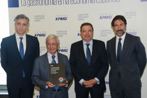 Hoy, en la presentación de un informe de KPMG sobre la gastronomía en la economía española