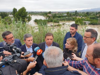 En Murcia, visita las áreas afectadas por el temporal