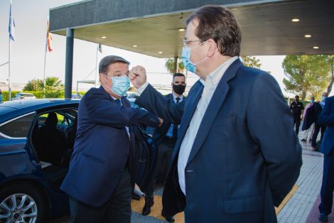 Hoy, en la firma del convenio para la modernización de regadíos en Extremadura