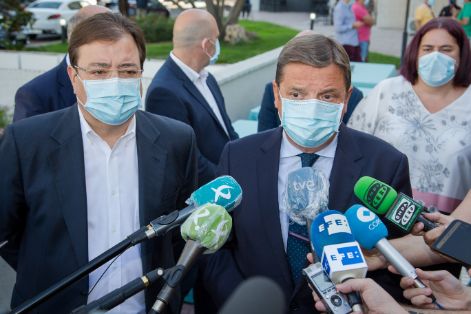 Hoy, en la firma del convenio para la modernización de regadíos en Extremadura