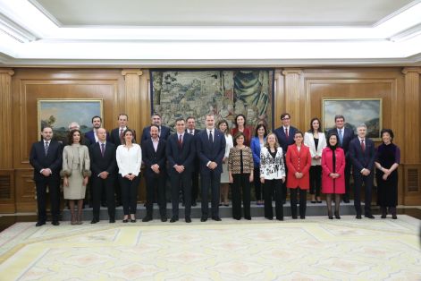 HOY, JUNTO AL RESTO DE MINISTROS DEL NUEVO GOBIERNO 