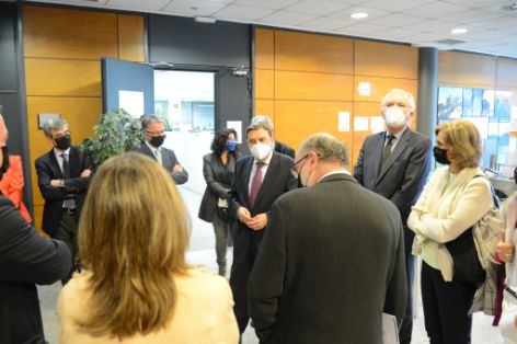 Hoy, en las visita a las instalaciones del grupo