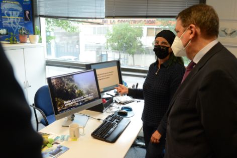 Hoy, en las visita a las instalaciones del grupo