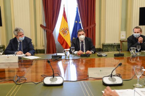Hoy, durante una reunión en Madrid