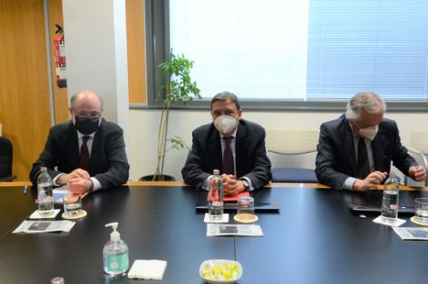Hoy, en las visita a las instalaciones del grupo