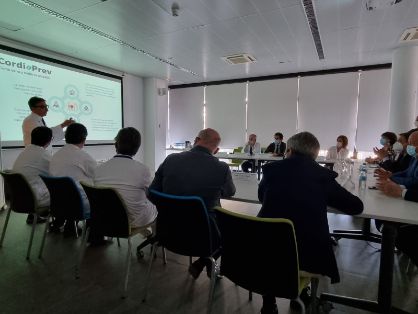 Hoy, en una visita al Instituto Maimónides de Investigación Biomédica de Córdoba
