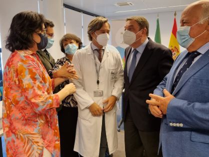 Hoy, en una visita al Instituto Maimónides de Investigación Biomédica de Córdoba