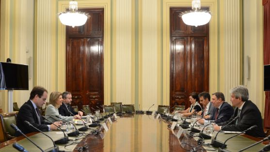 Hoy, durante una reunión en Madrid