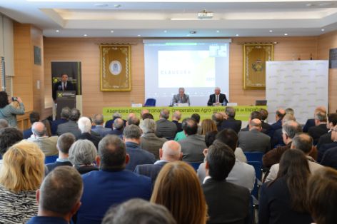 Hoy, en la clausura de la asamblea general de Cooperativas Agroalimentarias de España  