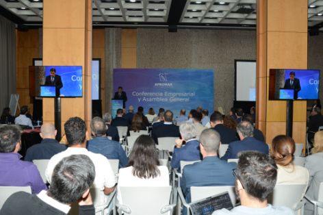 Hoy, en la inauguración de la Asamblea General de Apromar