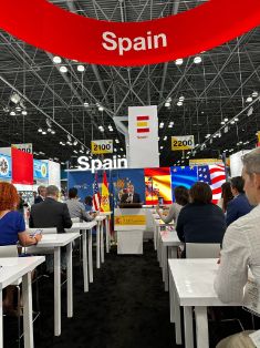Hoy, en su visita a la feria Summer Fancy Food, en Nueva York