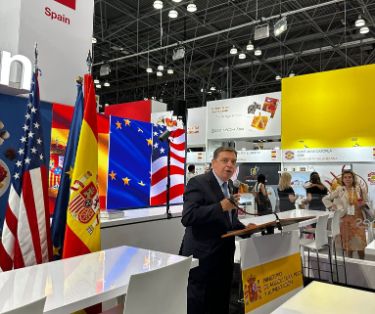 Hoy, en su visita a la feria Summer Fancy Food, en Nueva York