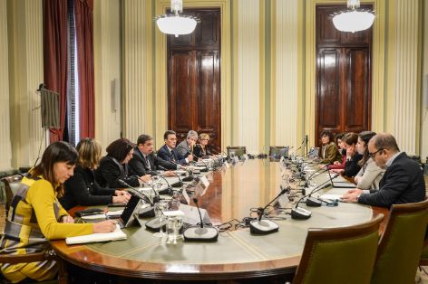 Hoy, en una reunión con ONG medioambientales