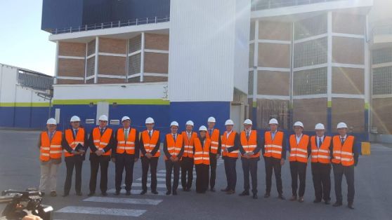 Hoy, en la inauguración de la fábrica de piensos de la compañía  Nanta en Lérida 