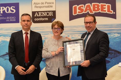 HOY, EN LA ENTREGA DE LAS PRIMERAS CERTIFICACIONES DE LA CADENA DE CUSTODIA APR DE AENOR A LAS MARCAS CONSERVERAS “ISABEL” Y “CAMPOS”