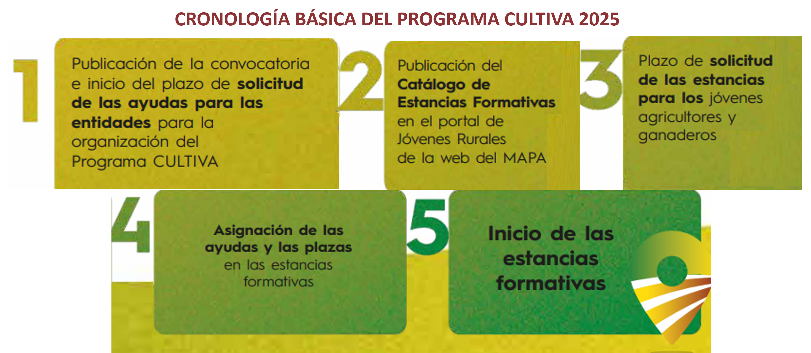 Cronología y principales hitos del Programa CULTIVA