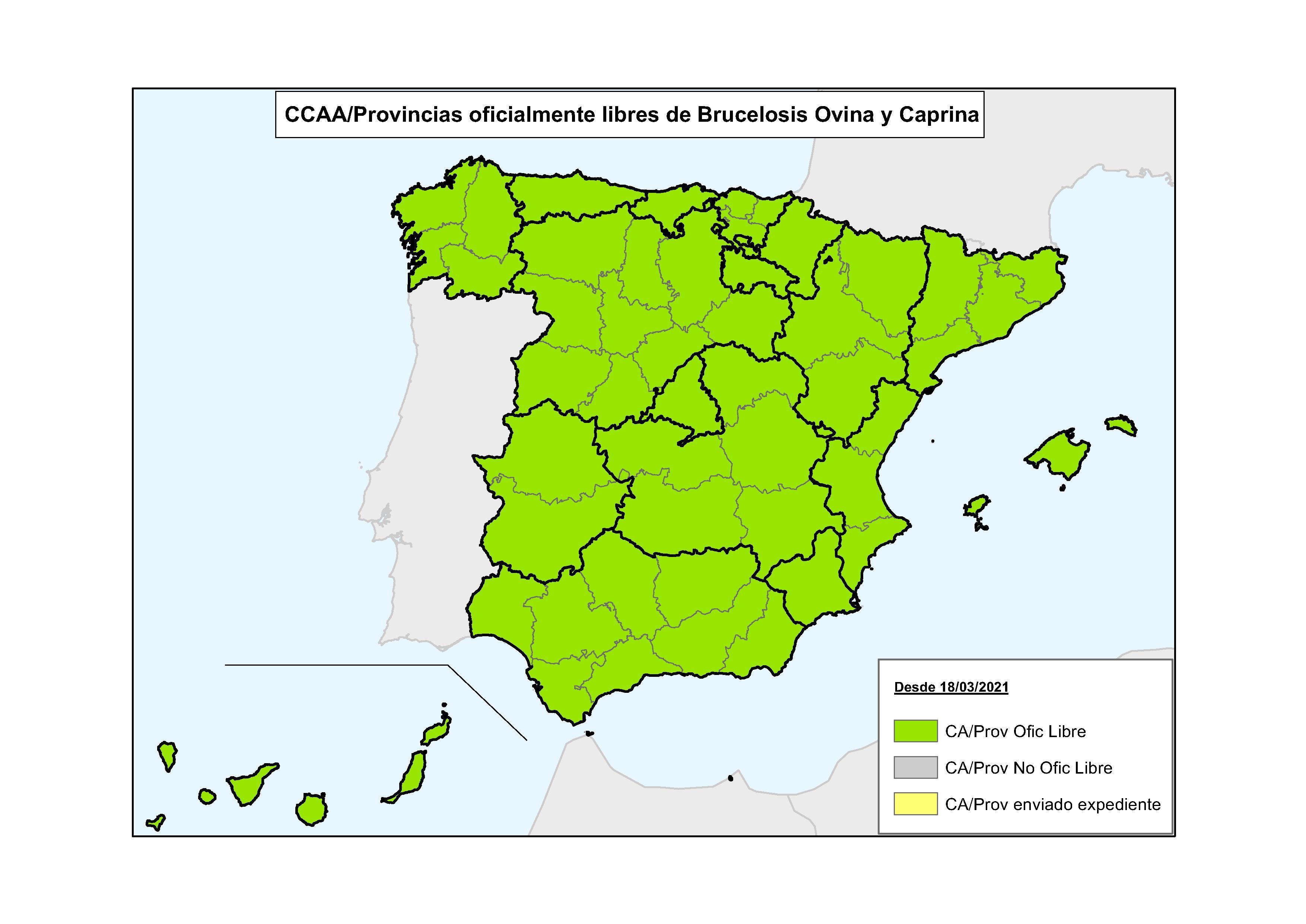 España oficialmente libre de Brucelosis Ovina y Caprina