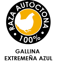 Logotipo "raza autóctona" Gallina Extremeña Azul