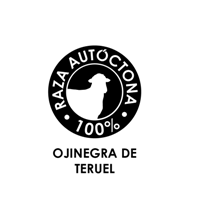 Logotipo "raza autóctona" Ojinegra de Teruel.
