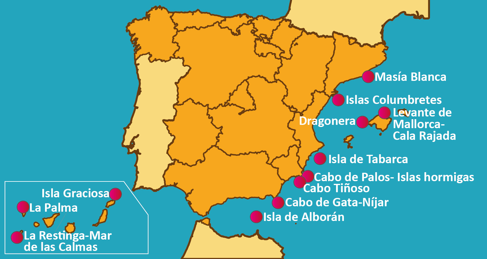 mapa españa la dragonera